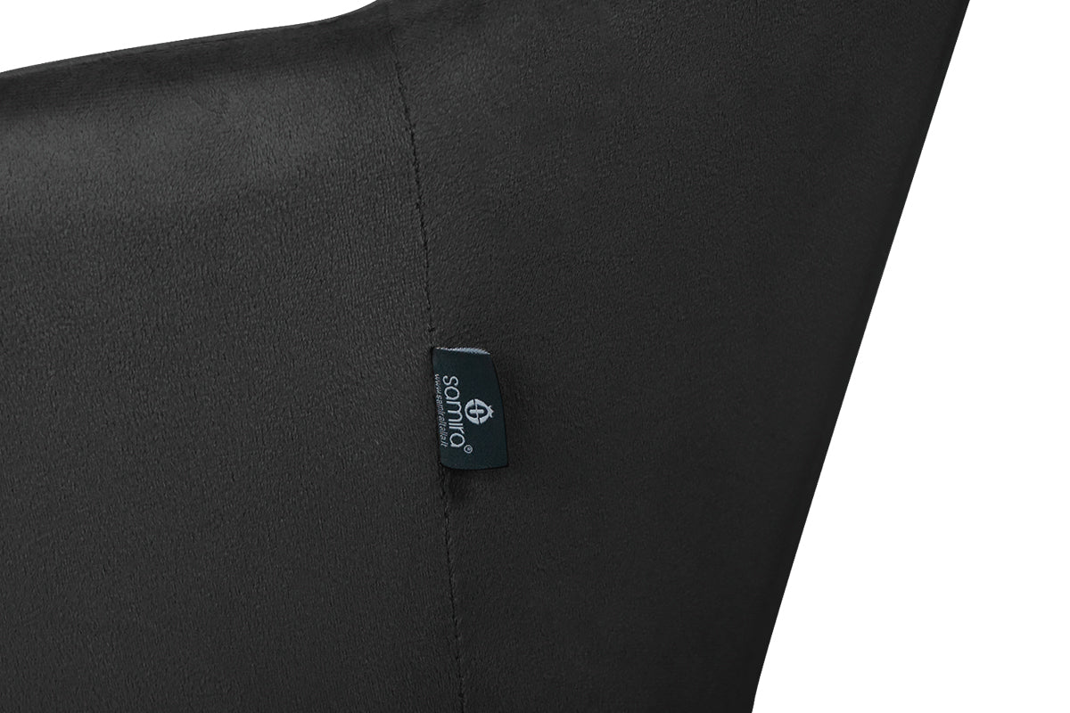 Poltrona ufficio regolabile in altezza in velluto nero mod. Louise PL10LOPM