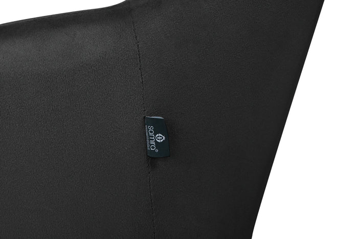 Poltrona ufficio regolabile in altezza in velluto nero mod. Louise PL10LOPM