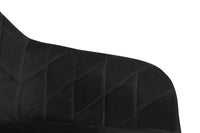 Poltrona ufficio regolabile in altezza in velluto nero mod. Louise PL10LOPM