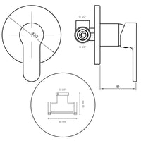 Miscelatore rubinetto bidet cromato + miscelatore rubinetto lavabo cromato + miscelatore doccia ad incasso da parete