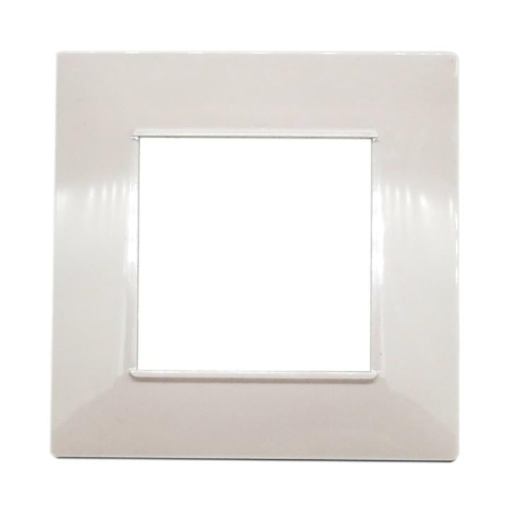 PLACCA 2F MAPAM SC TONDA BIANCA COMP V/PLANA 6002 Placca 6002-01 2p bianco/vmr-pln tecnopolimero