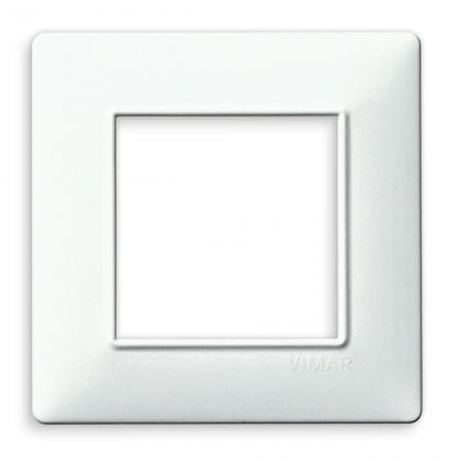 PLACCA 2F PLANA SC TONDA BIANCA 14642.01