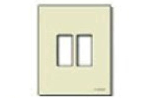 PLACCA 2F SCAT TONDA ALLUMINIO 08606 VIMAR CONCORR