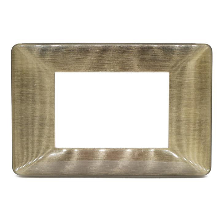 PLACCA 3F BRONZO SPAZZOL MAPAM 6803-9 COMP V/PLANA Placca 6803-9 BRONZO SPAZZOLATO METALLO