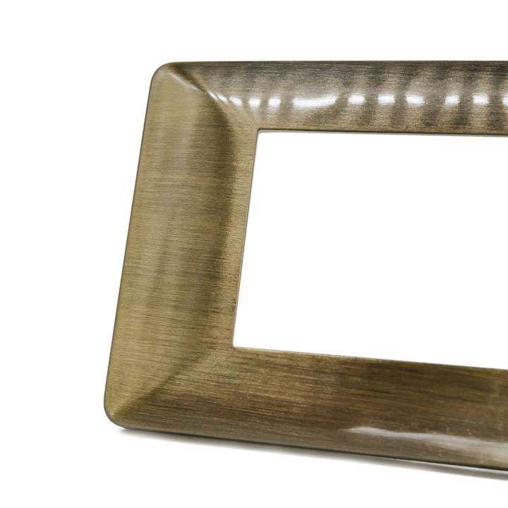 PLACCA 3F BRONZO SPAZZOL MAPAM 6803-9 COMP V/PLANA Placca 6803-9 BRONZO SPAZZOLATO METALLO