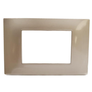 PLACCA 3F CHAMPAGNE MAPAM 6003-13 3P COMP V/PLANA Compatibile VIMAR PLANA