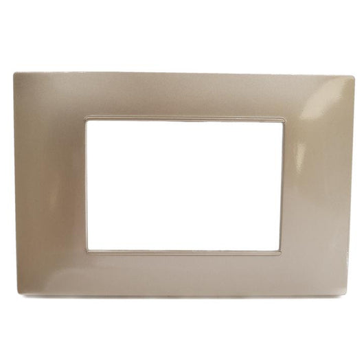 PLACCA 3F CHAMPAGNE MAPAM 6003-13 3P COMP V/PLANA Compatibile VIMAR PLANA