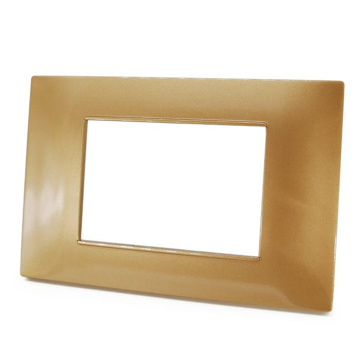 PLACCA 3F ORO LUCIDO MAPAM 6003-12 3P COMP V/PLANA Compatibile VIMAR PLANA