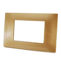 PLACCA 3F ORO LUCIDO MAPAM 6003-12 3P COMP V/PLANA Compatibile VIMAR PLANA