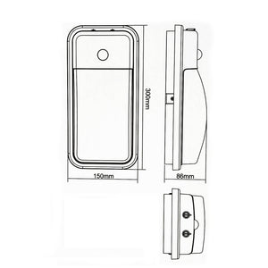 PLAFONIERA APPLIQUE LED 20W CON SENSORE DI MOVIMENTO IP65 ESTERNO