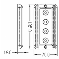 PLAFONIERA IN ALLUMINIO A 4 LED