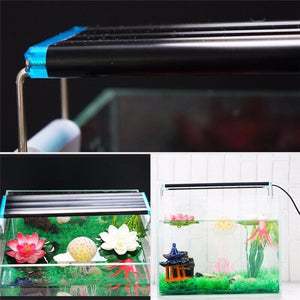 PLAFONIERA LED LUCE BIANCA BLU LAMPADA PER ACQUARIO BARRA DA 40 A 50CM Dee-D93