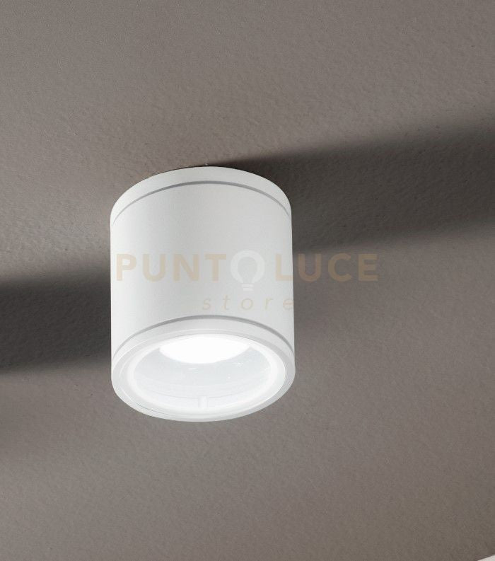 PLAFONIERA PER ESTERNI JUBO 1 LUCE ATTACCO GU10 BIANCO D.9CM