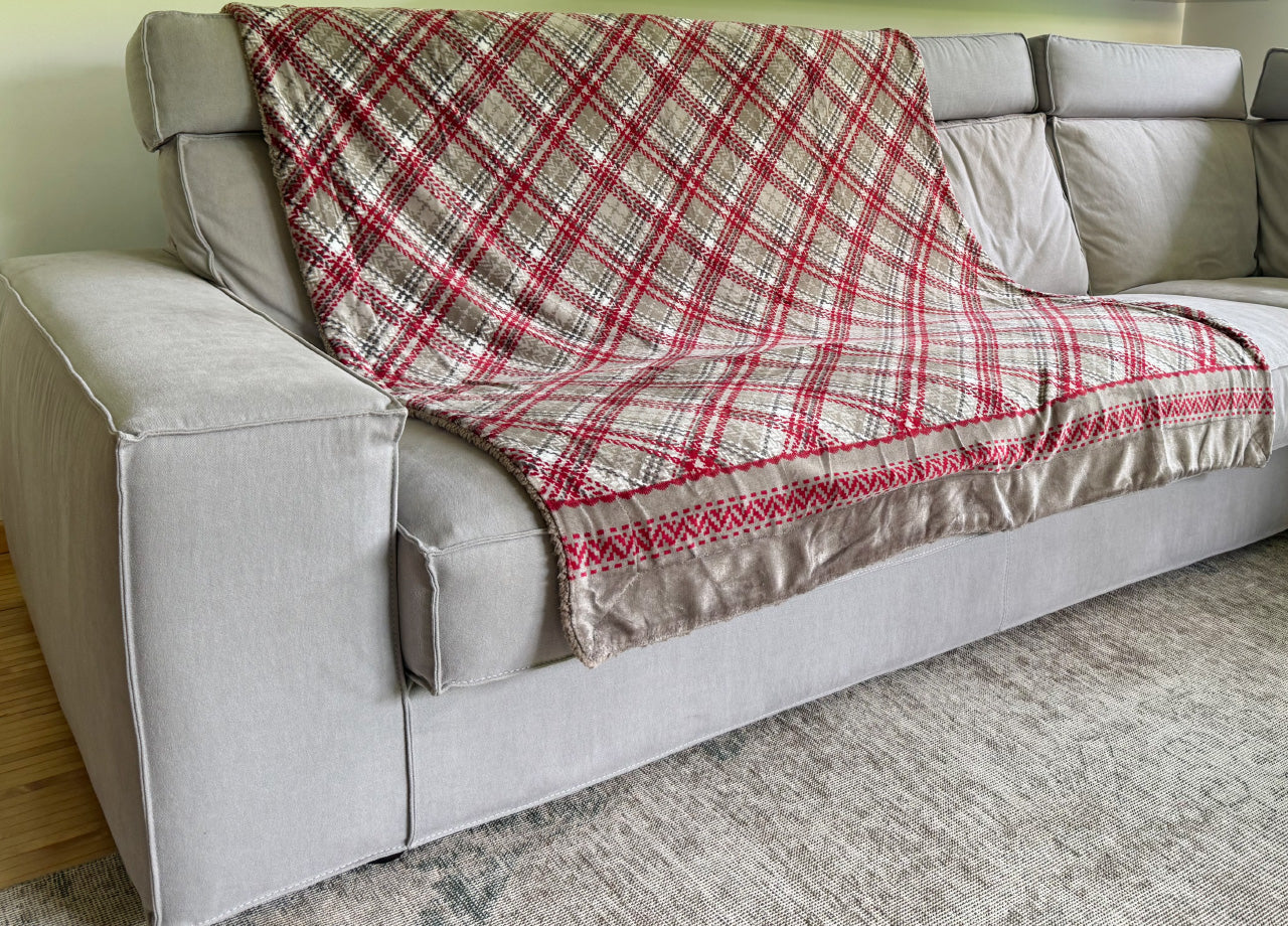 Plaid Morbido Stampato Coperta Calda Inverno Divano Sherpa Disegno Canada - Singolo - Canada