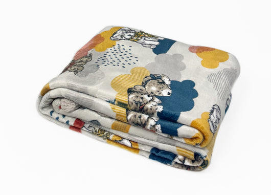 Plaid Morbido Stampato Coperta Calda Inverno Sherpa Disegno Cani Smemorati - 130x160 - Cani