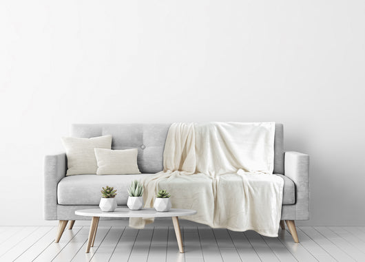 Morbido Plaid Coperta Pile Per Divano Singolo Matrimoniale Tinta Unita Panna - 1 Piazza - Panna