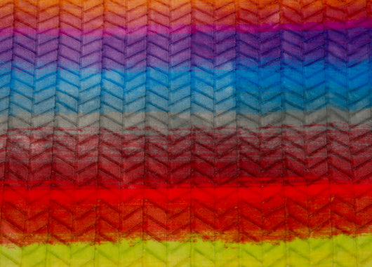 Plaid Coperta Divano Multicolore Retro Agnellato Pelliccia Sherpa Inverno Caldo - 130x160 - Multicolore