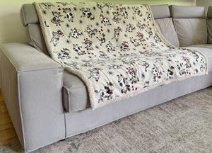 Plaid Morbido Stampato Coperta Calda Inverno Divano Sherpa Disegno Mucchine - Singolo - Mucchine