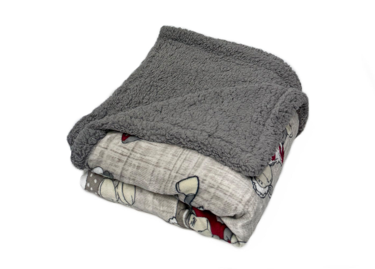 Plaid Morbido Stampato Coperta Calda Inverno Divano Sherpa Disegno Pecorelle - Singolo - Pecorelle
