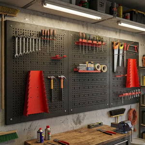 Planner - Pannello forato per appendere attrezzi, scaffale da parete da officina