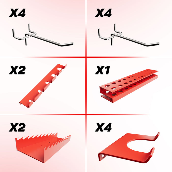 Planner - Pannello forato per appendere attrezzi, scaffale da parete da officina