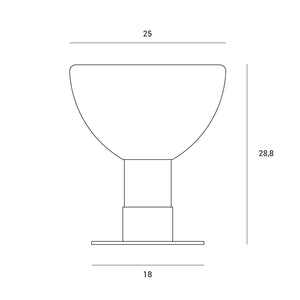 PLATO LAMPADA DA TAVOLO 2 LUCI ATTACCO G9  IN METALLO NERO E VETRO SOFFIATO