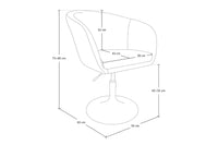 Sedia da ufficio regolabile in altezza, poltrona girevole nera Balloon PL10BAPM
