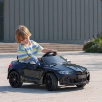 Macchina Elettrica per Bambini a Licenza BMW M4 con Telecomando, Clacson e Fari, 108x69.5x51 cm, Nera