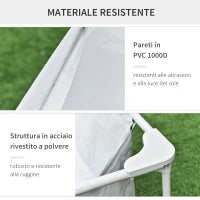 Piscina Fuori Terra Autoportante, Piscina Rigida Rettangolare con Filtro e Valvola in Acciaio e PVC, Grigio, 252x152x65cm