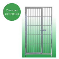 Box per cani da esterno coperto e retro in legno zincatura elettrolitica da 200x200xh180 cm