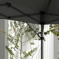 Gazebo Pop-up da Giardino Pieghevole 5 x 3 m, Tessuto Oxford con 2 Pareti Regolabili, Sacca per Trasporto con Ruote Inclusa, Grigio