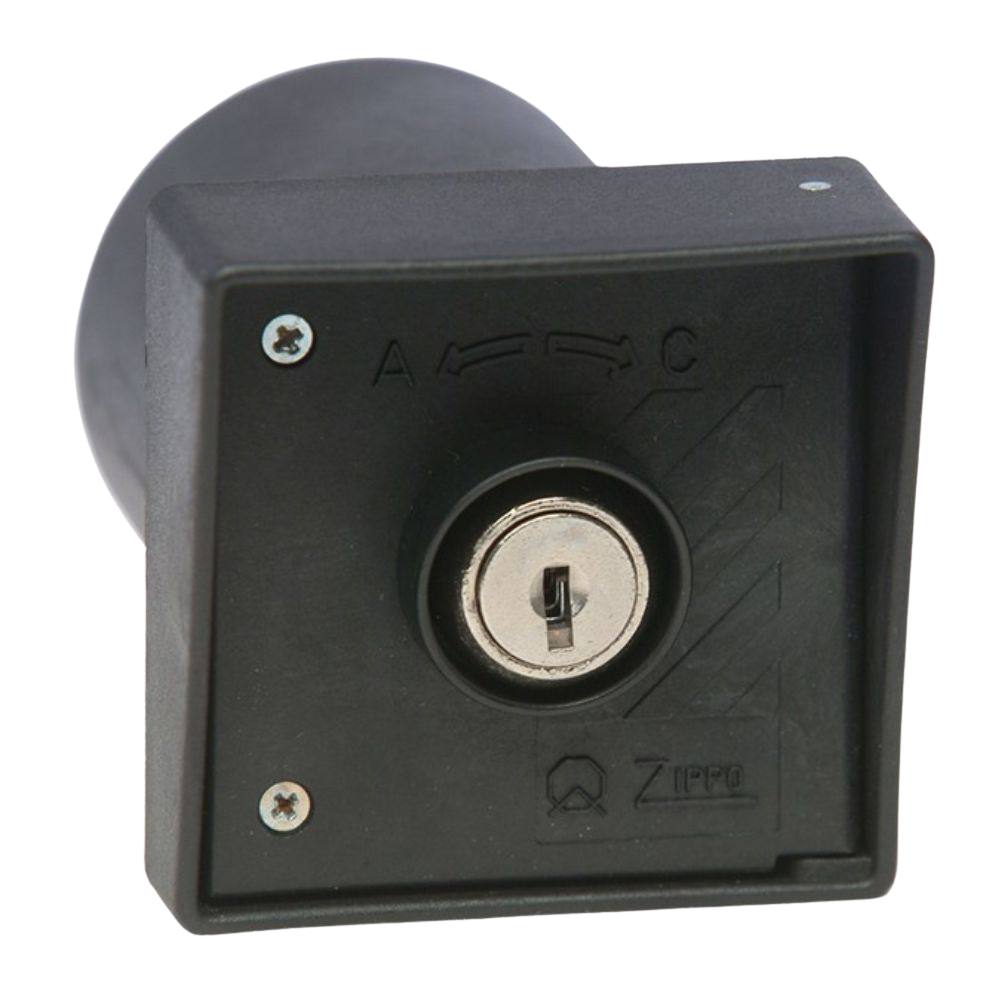 Zippo selettore apri/chiudi da incasso con serratura in nylon grigio scuro