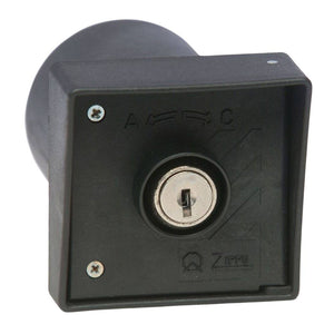 Zippo selettore apri/chiudi da incasso con serratura in nylon grigio scuro