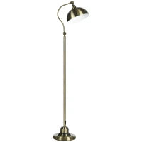 Lampada da Terra Salotto Vintage con Paralume Regolabile, Interruttore a Pedale, 42 x 25,5 x 152 cm, Bronzo