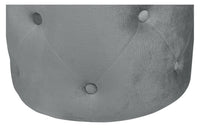 Pouf in velluto capitonné, poggiapiedi mod. Honey - Colore: grigio PO01HO