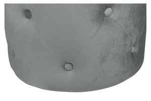 Pouf in velluto capitonné, poggiapiedi mod. Honey - Colore: grigio PO01HO