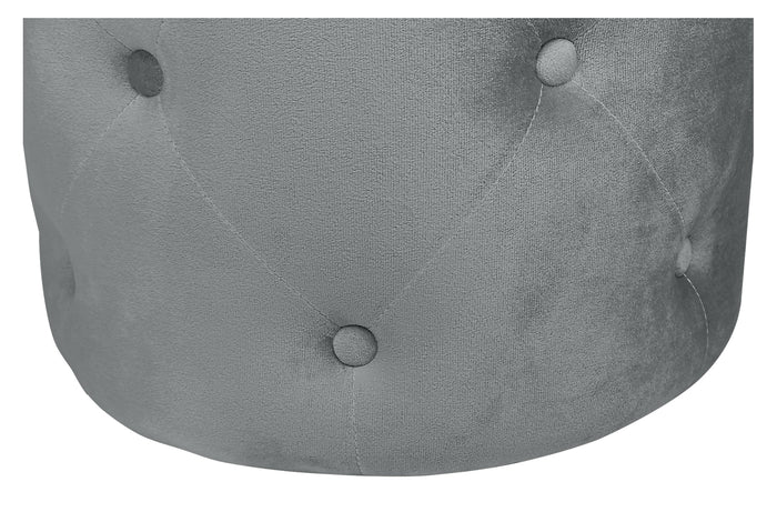 Pouf in velluto capitonné, poggiapiedi mod. Honey - Colore: grigio PO01HO