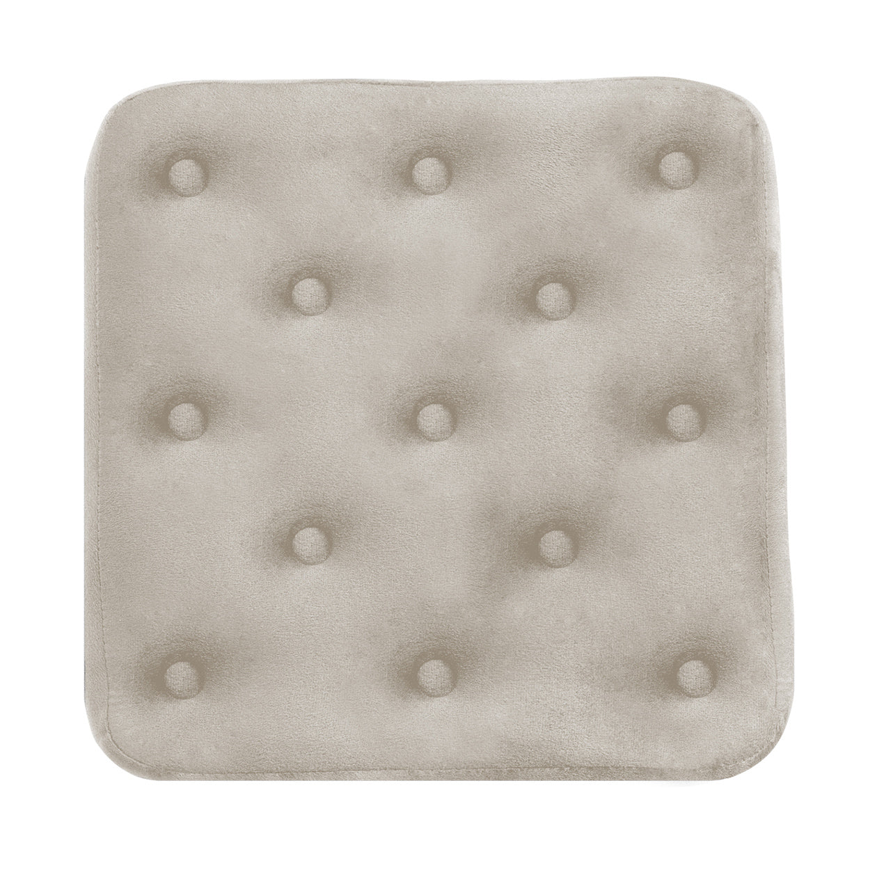 Pouf poggiapiedi quadrato, pouf divano in velluto tortora mod.Otto