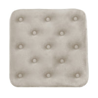 Pouf poggiapiedi quadrato, pouf divano in velluto tortora mod.Otto