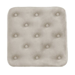 Pouf poggiapiedi quadrato, pouf divano in velluto tortora mod.Otto