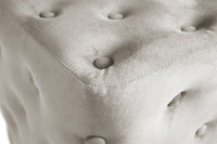 Pouf poggiapiedi quadrato, pouf divano in velluto tortora mod.Otto