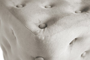 Pouf poggiapiedi quadrato, pouf divano in velluto tortora mod.Otto