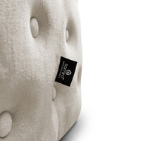 Pouf poggiapiedi quadrato, pouf divano in velluto tortora mod.Otto