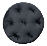 Pouf in velluto capitonné, poggiapiedi mod. Honey Colore: Nero PO10HO