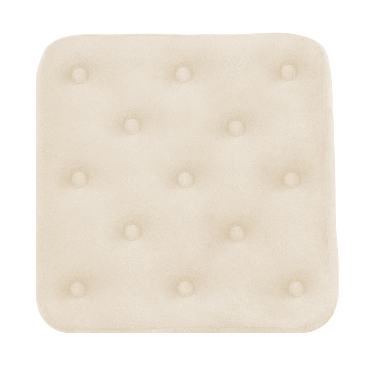 Pouf poggiapiedi quadrato, pouf divano in velluto beige mod.Otto