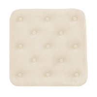 Pouf poggiapiedi quadrato, pouf divano in velluto beige mod.Otto