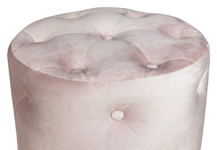 Pouf in velluto capitonné, poggiapiedi mod. Honey Colore: Rosa PO19HO