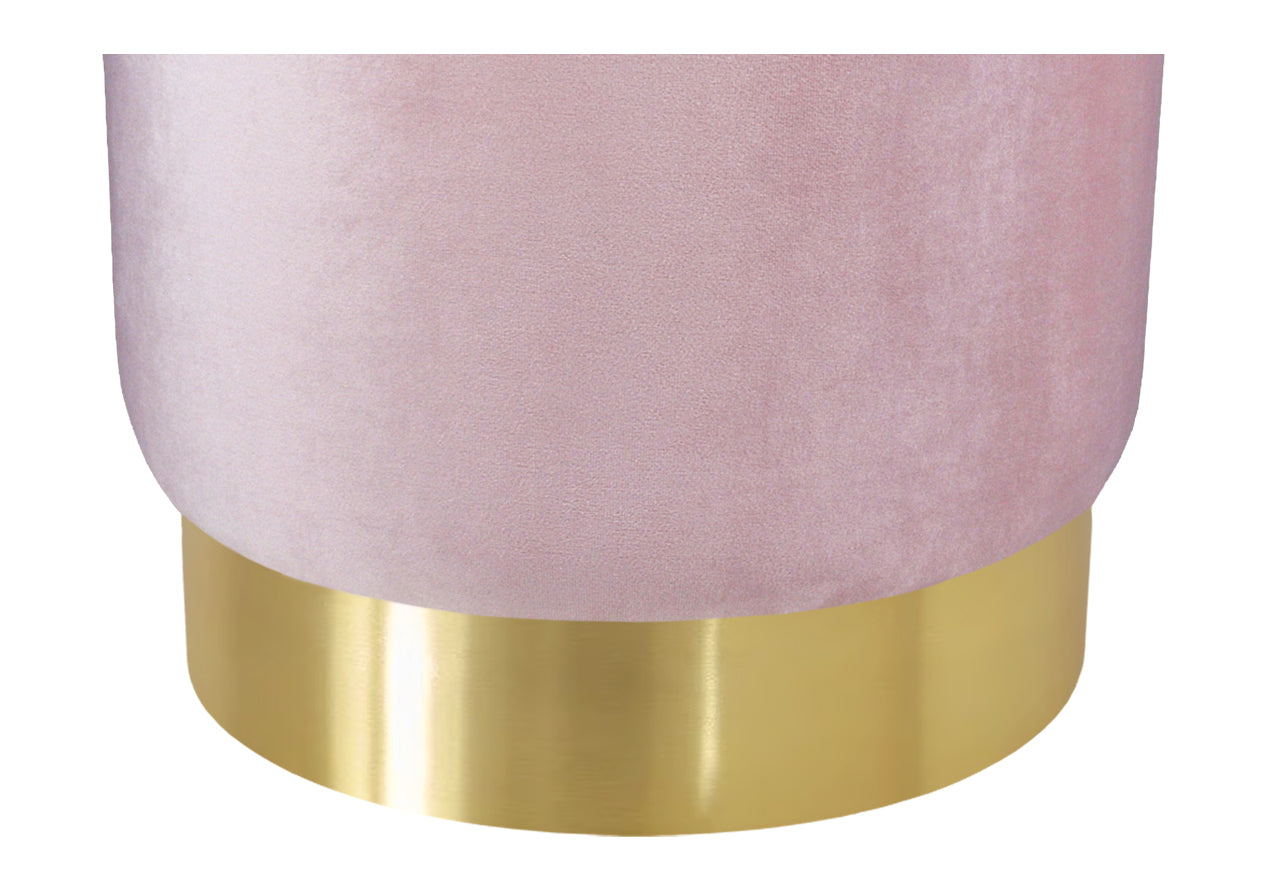 Pouf in velluto rosa, poggiapiedi mod. Zivago PO19ZIBM