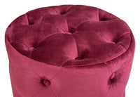 Pouf in velluto capitonné, poggiapiedi mod. Honey Colore: Bordeaux PO21HO