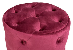 Pouf in velluto capitonné, poggiapiedi mod. Honey Colore: Bordeaux PO21HO